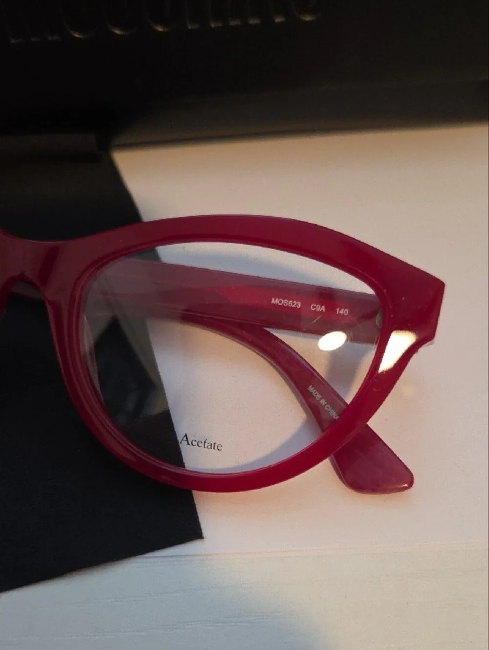Moschino Red Cat-Eye Optical Frames w/ Demo Lenses
